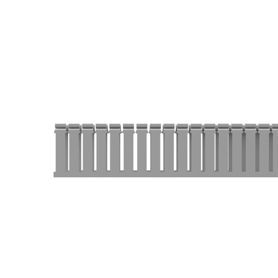 PANDUIT - Canaleta Ranurada de PVC con Tapa, Tipo F, 108 mm de Ancho, 104.1 mm de Alto y 2 m de Largo, Color Gris