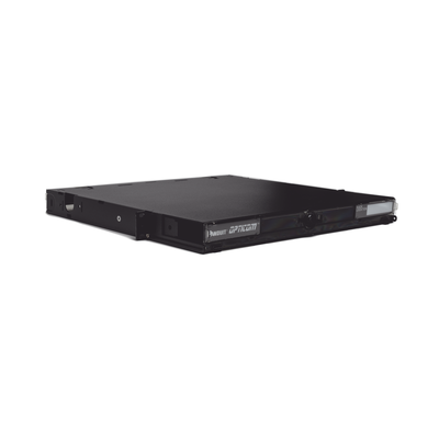 PANDUIT - Panel de Distribución de Fibra Óptica, Acepta 4 Placas FAP o FMP, Bandeja Deslizable e Inclinable Hacia Abajo, Hasta 96 Fibras, Color Negro, 1UR
