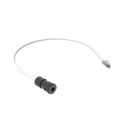 PANDUIT - Cable de Conexión en Campo Jack a Plug RJ45, Categoría 6A, CMP (Plenum), 0.5 Metros (1.64 Pies), Color Blanco