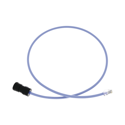 PANDUIT - Cable de Conexión en Campo Jack a Plug RJ45, Categoría 6A, CMP (Plenum), 1 Metro (3.28 Pies), Color Azul