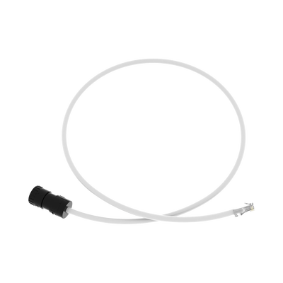PANDUIT - Cable de Conexión en Campo Jack a Plug RJ45, Categoría 6A, CMP (Plenum), 1 Metro (3.28 Pies), Color Blanco
