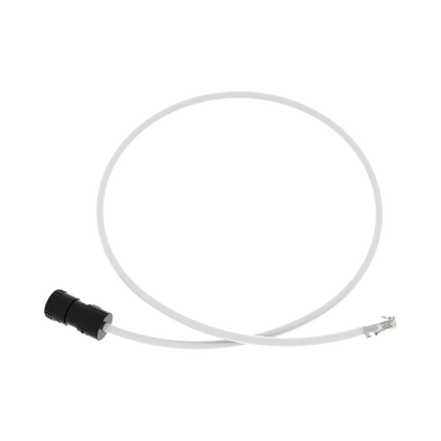 PANDUIT - Cable de Conexión en Campo Jack a Plug RJ45, Categoría 6A, CMP (Plenum), 1 Metro (3.28 Pies), Color Blanco