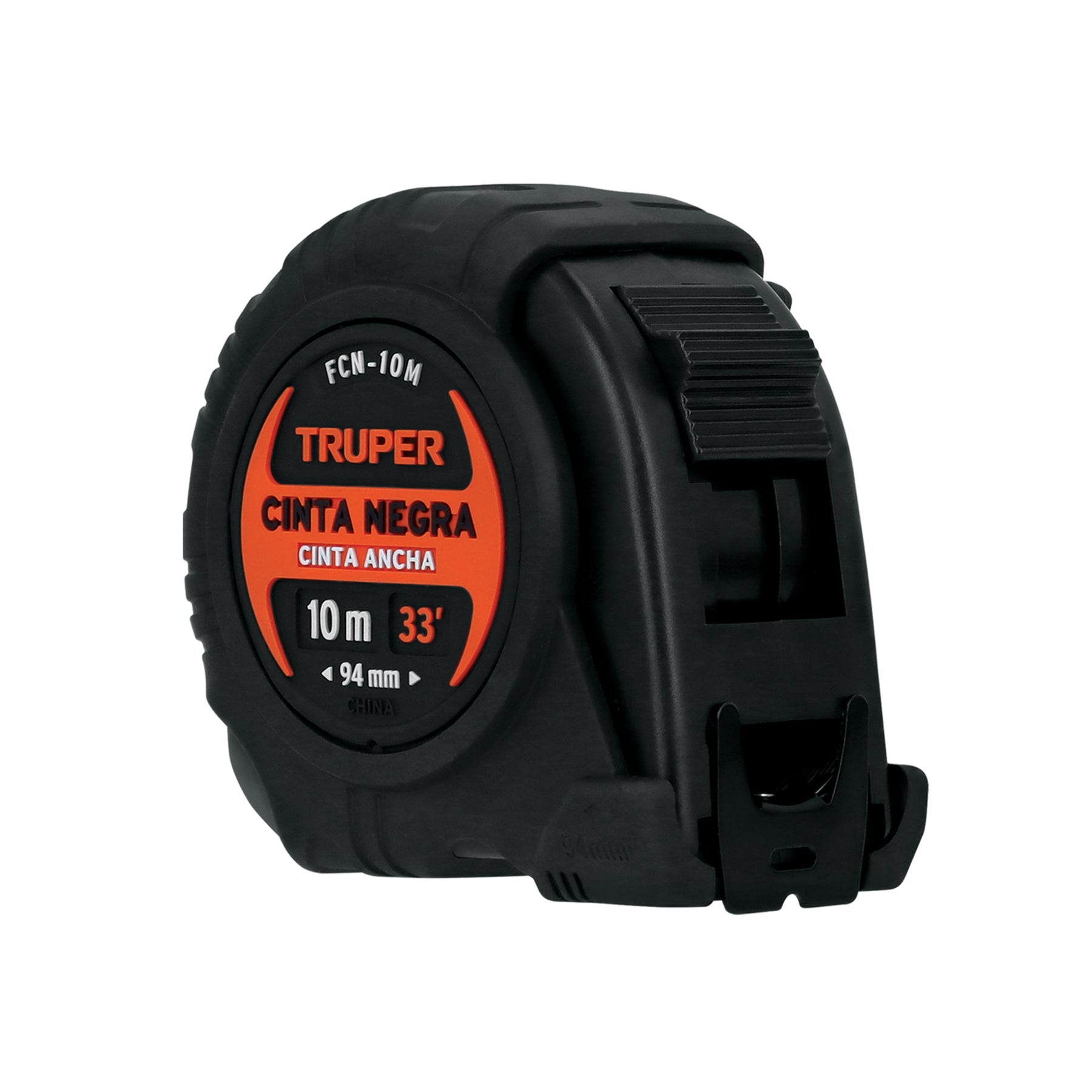 Flexometro contra impactos 10 m, Cinta Negra 32 mm, Truper