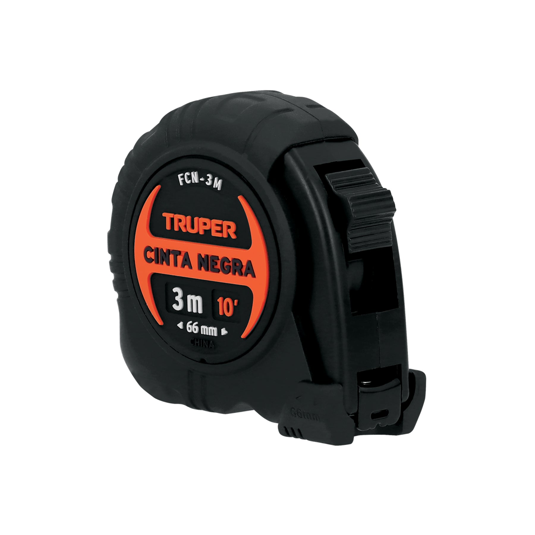 Flexometro contra impactos 3 m, CintaÊNegra 13 mm, Truper