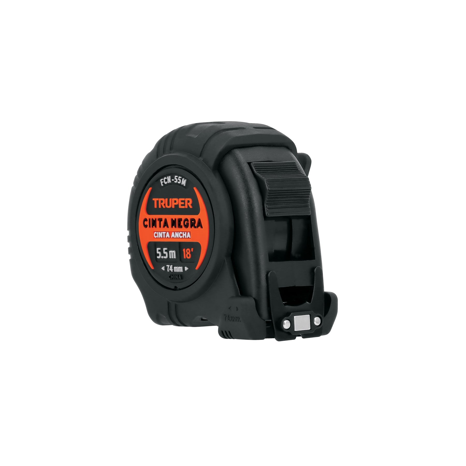 Flexometro contra impactos 5.5 m, Cinta Negra 25 mm, Truper
