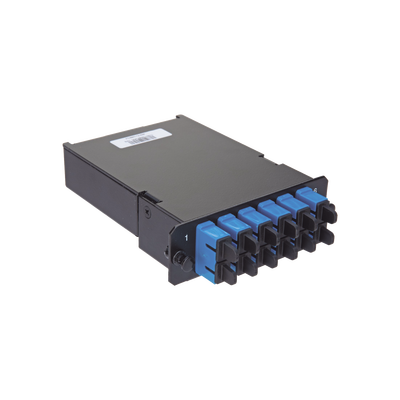 PANDUIT - Placa Acopladora de Fibra Óptica FAP, Con 12 Pigtails y 6 Conectores LC Duplex (12 Fibras), Para Fibra Monomodo OS1/OS2, Color Azul