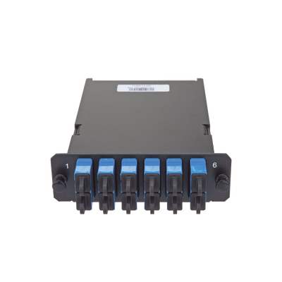 PANDUIT - Placa Acopladora de Fibra Óptica FAP, Con 12 Pigtails y 6 Conectores LC Duplex (12 Fibras), Para Fibra Monomodo OS1/OS2, Color Azul