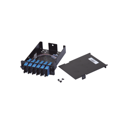 PANDUIT - Placa Acopladora de Fibra Óptica FAP, Con 12 Pigtails y 6 Conectores LC Duplex (12 Fibras), Para Fibra Monomodo OS1/OS2, Color Azul