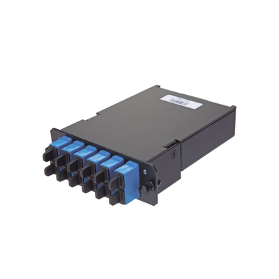 PANDUIT - Placa Acopladora de Fibra Óptica FAP, Con 12 Pigtails y 6 Conectores LC Duplex (12 Fibras), Para Fibra Monomodo OS1/OS2, Color Azul
