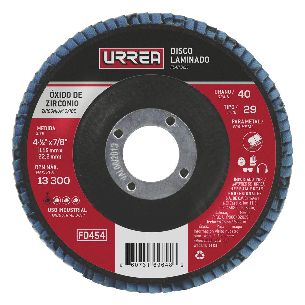 Urrea - Disco lam t/29 gno 40 4-1/2 in