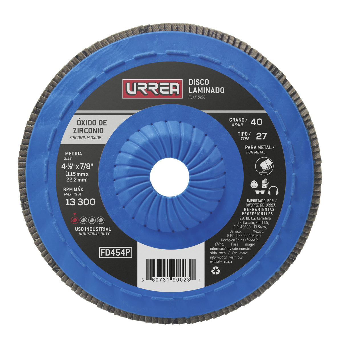 Urrea - Disco lam t/27 gno 40 4 1/2 in