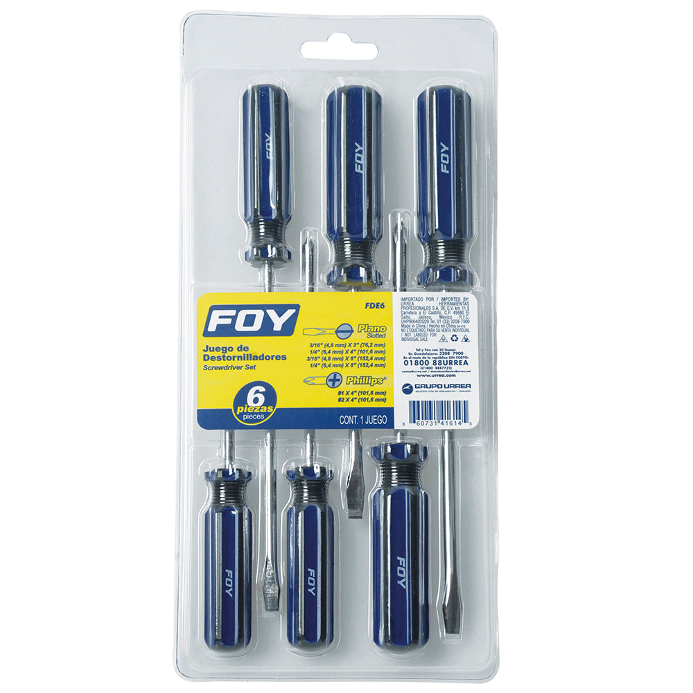 Foy - Jgo dest PVC comb 6pz blis