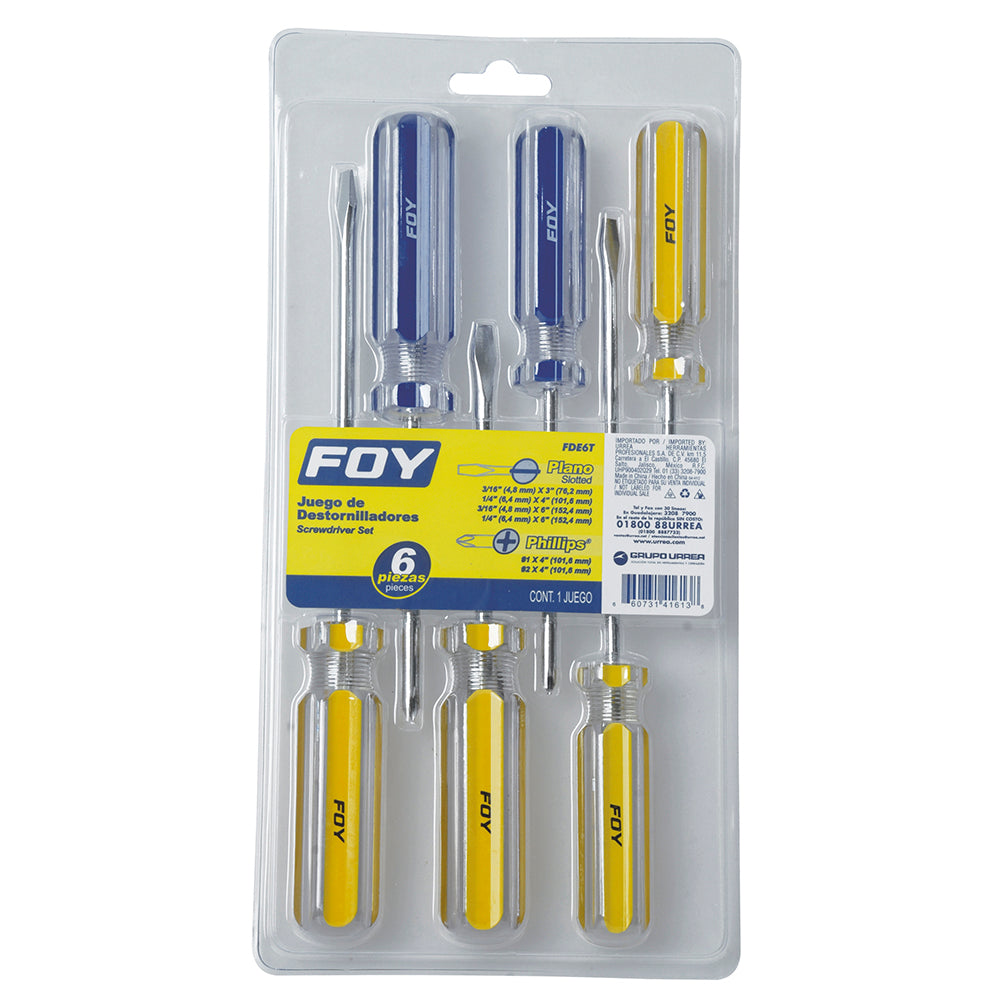 Foy - Jgo dest PVC comb 6pz blis