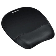 FELLOWES - Mouse Pad Fellowes con Reposa Muñecas de Gel Color Negro Mate