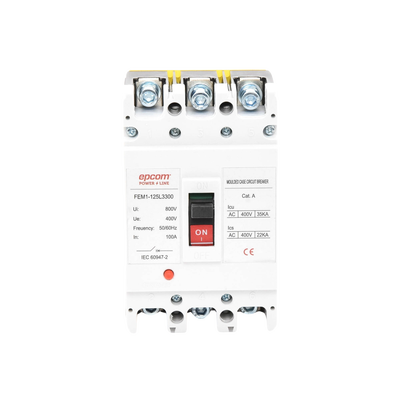 EPCOM POWERLINE - Protección Térmica/ Interruptor 3P, 100A,  Corriente Alterna  690 V CA Trifásica.
