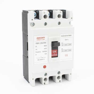EPCOM POWERLINE - Protección Térmica/ Interruptor 3P, 20A,  Corriente Alterna  690 V CA Trifásica.