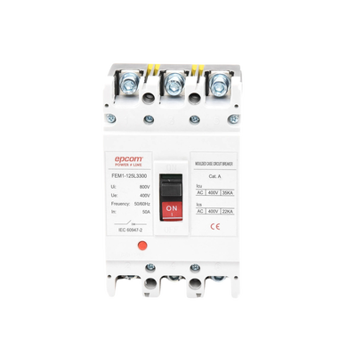 EPCOM POWERLINE - Protección Térmica 3P, 50A,  Corriente Alterna  690 V CA Trifásica.
