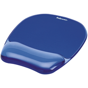 FELLOWES - Mouse Pad Fellowes con Reposamuñecas de Gel Crystal Color Azul