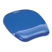 FELLOWES - Mouse Pad Fellowes con Reposamuñecas de Gel Crystal Color Azul