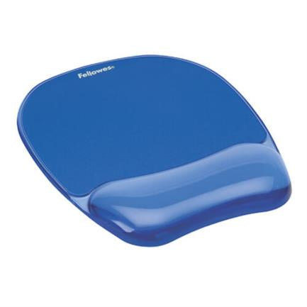 FELLOWES - Mouse Pad Fellowes con Reposamuñecas de Gel Crystal Color Azul