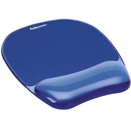 FELLOWES - Mouse Pad Fellowes con Reposamuñecas de Gel Crystal Color Azul