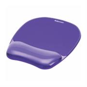 FELLOWES - Mouse Pad Fellowes con Reposamuñecas de Gel Crystal Color Violeta