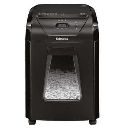 FELLOWES - Trituradora Fellowes Powershred 12C Corte Cruzado 12 Hojas 5 Galones Color Negro