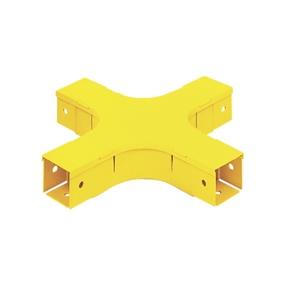 PANDUIT - Accesorio de 4 Vías Horizontal, Con Ángulos a 90º, Para Canaletas FiberRunner™ 2X2, Color Amarillo
