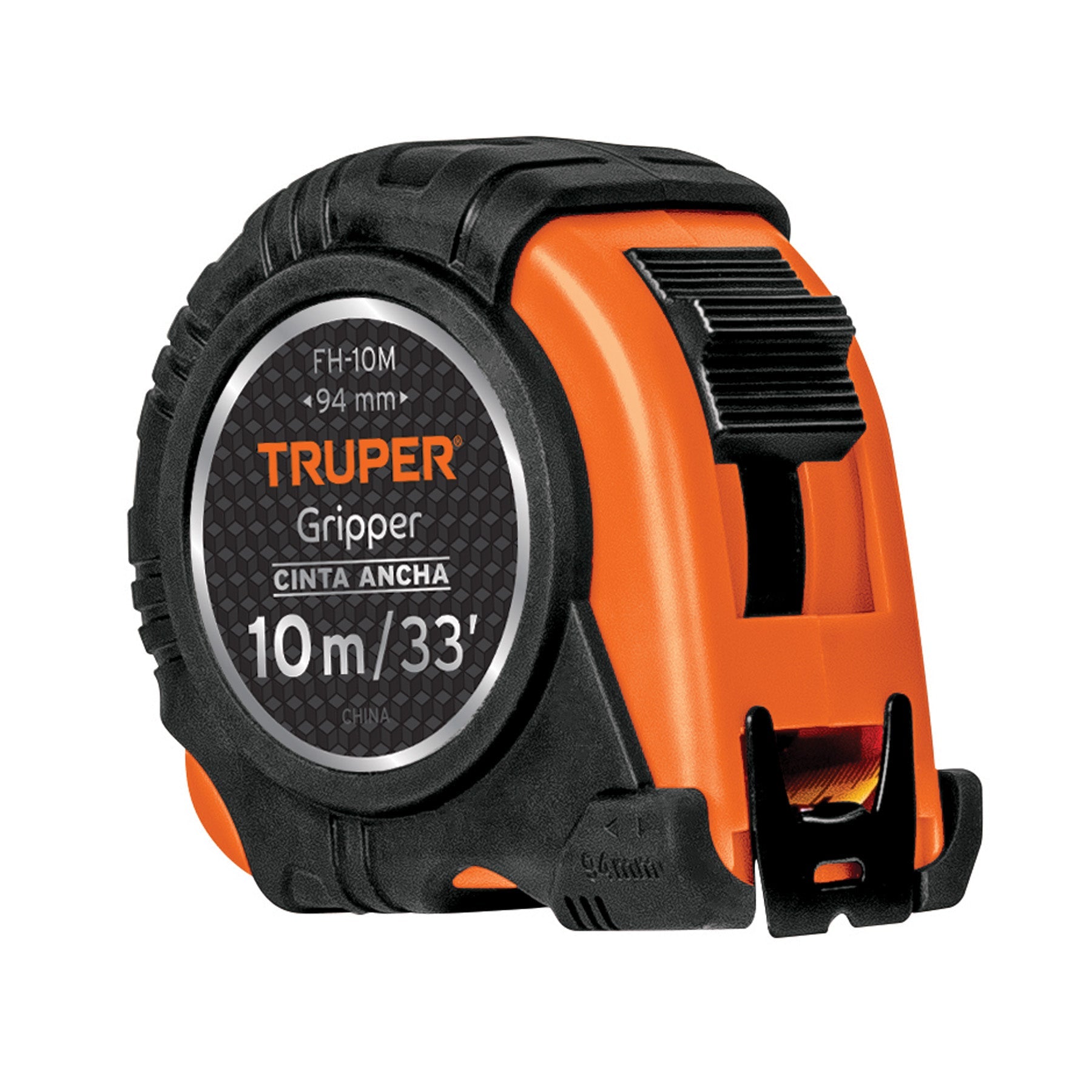 Flexometro Gripper contra impactos 10 m cinta 32 mm, Truper