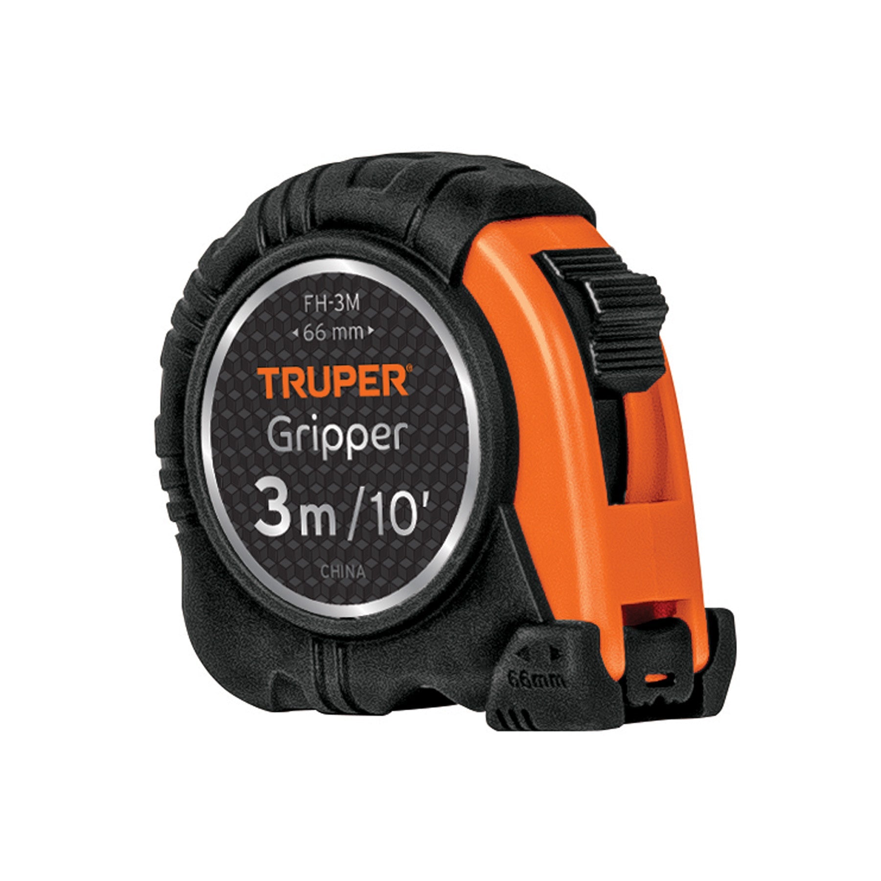 Flexometro Gripper contra impactos 3 m cinta 13 mm, Truper