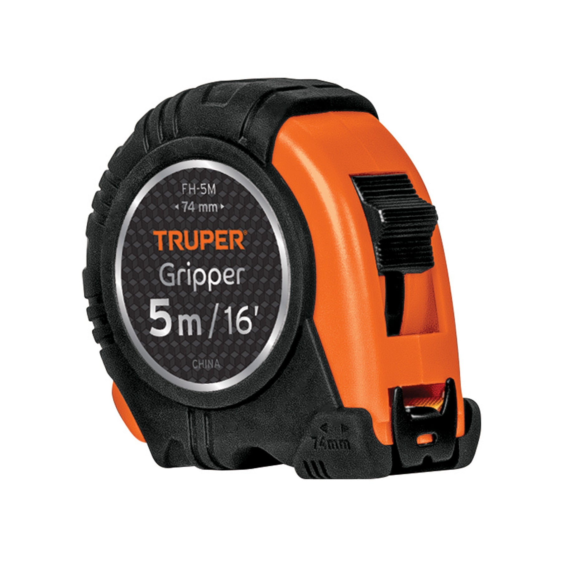Flexometro Gripper contra impactos 5 m cinta 19 mm, Truper