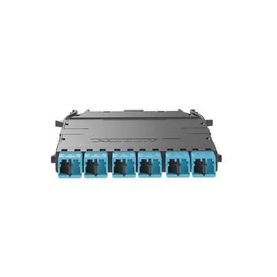 PANDUIT - Cassette HD Flex Para 12 Fibras Multimodo OM4, de MPO a 6 Conectores LC Duplex, Color Aqua