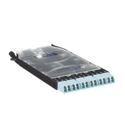 PANDUIT - Cassette HD Flex? Con 6 Puertos LC Duplex (12 Fibras), Para Fibra Multimodo OM3, Color Azul