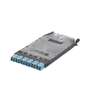 PANDUIT - Cassette HD Flex? Con 6 Puertos LC Duplex (12 Fibras), Para Fibra Multimodo OM3, Color Azul