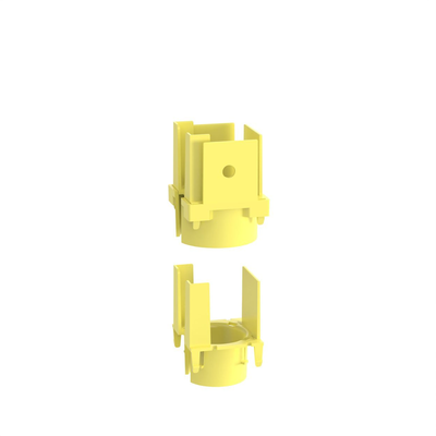PANDUIT - Tapa con 1 Salida a Tubo Corrugado de 1.5in (38mm), Para uso con Canaletas 2X2 FiberRunner™, Color Amarillo