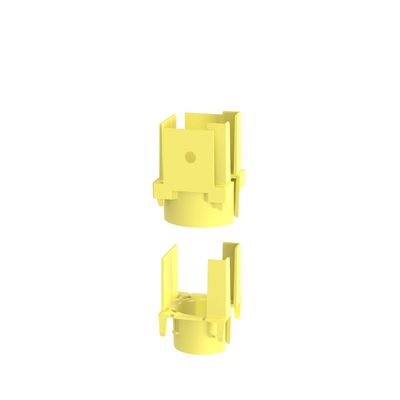 PANDUIT - Tapa con 1 Salida a Tubo Corrugado de 1.5in (38mm), Para uso con Canaletas 2X2 FiberRunner™, Color Amarillo