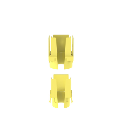 PANDUIT - Tapa con 1 Salida a Tubo Corrugado de 1.5in (38mm), Para uso con Canaletas 2X2 FiberRunner™, Color Amarillo