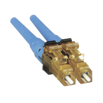 PANDUIT - Conector de Fibra Óptica LC Duplex OptiCam, Monomodo 9/125 OS2, Pre-pulido, Color Azul