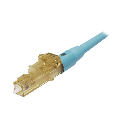 PANDUIT - Conector de Fibra Óptica LC Simplex OptiCam, Multimodo 50/125 OM3/OM4, Pre-pulido, Color Aqua