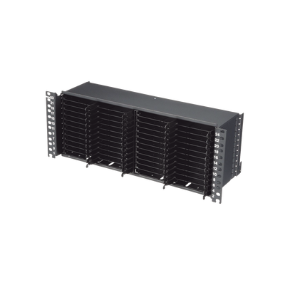 PANDUIT - Panel de Distribución de Fibra Óptica, Acepta 12 Cassettes HD Flex y 144 Fibras por UR, 4 UR