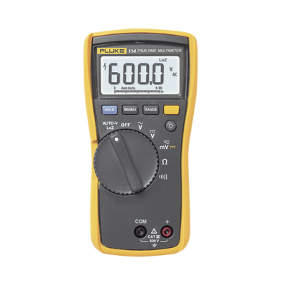 FLUKE - Multímetro Digital Básico para Electricista, Uso con Voltaje Máximo de 600 V y Pantalla LED Retroiluminada
