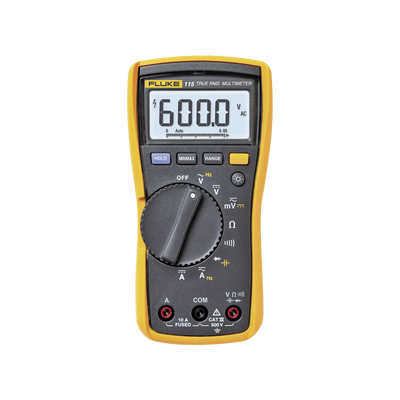 FLUKE - Multímetro Digital para Electricista, Para Pruebas de Capacitancia y Diodos, Uso con Voltaje Máximo de 600 V, Pantalla LED Retroiluminada