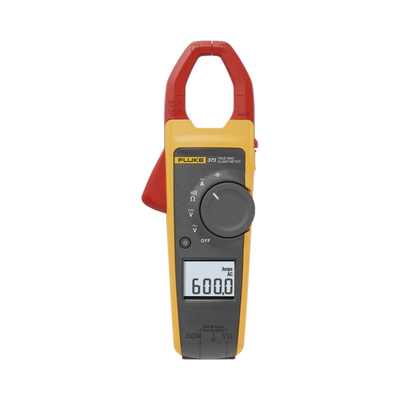 FLUKE - Amperímetro de Gancho 600A TRMS CA. Medición con Puntas de Prueba de Tensión CA/CC, Capacitancia, Continuidad y Resistencia.