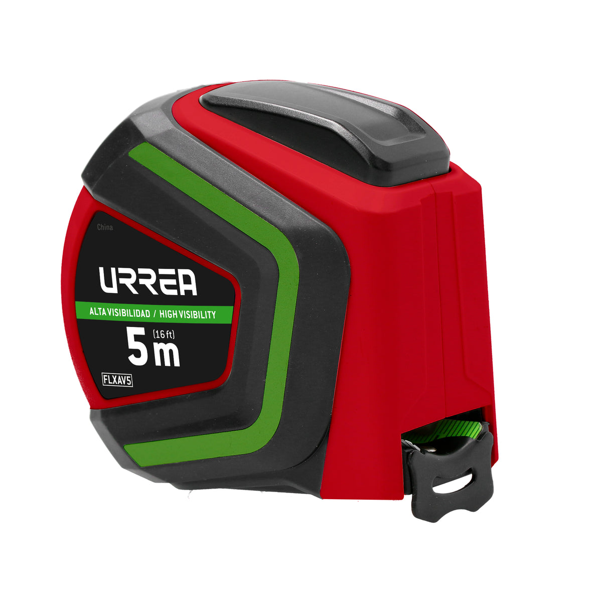 Urrea - Flexómetro anti-impacto de alta visibilidad, 5 m x 27 mm