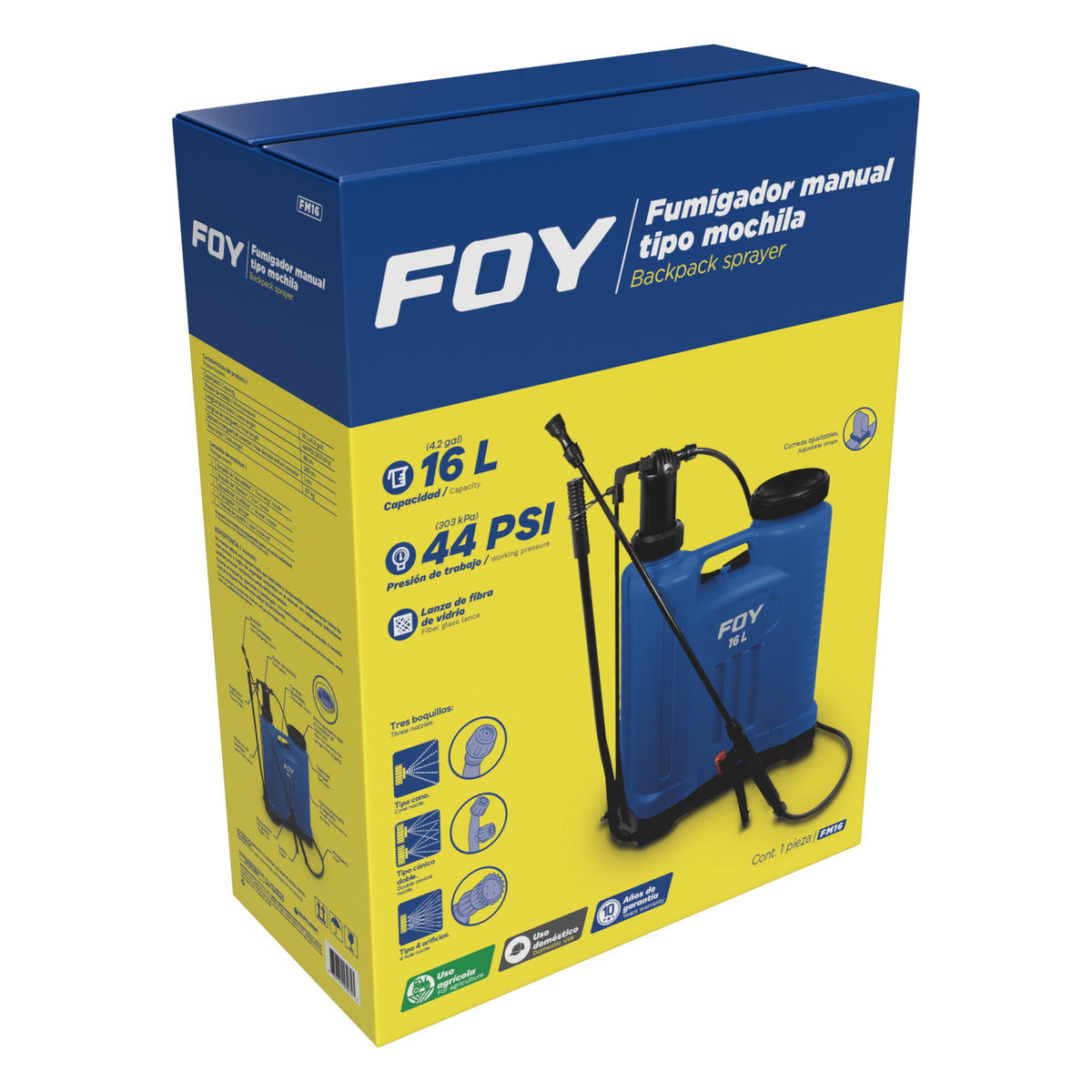 Foy - Fumigador tipo mochila 16L