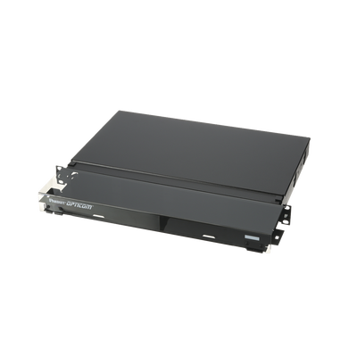 PANDUIT - Panel de Distribución de Fibra Óptica, Acepta 4 Placas FAP o FMP, Bandeja Deslizable, Hasta 48 Fibras, Color Negro, 1UR