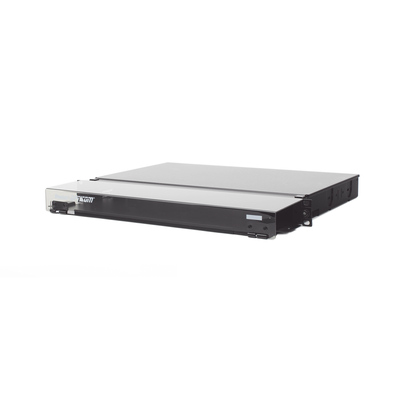 PANDUIT - Panel de Distribución de Fibra Óptica, Acepta 4 Placas FAP o FMP, Bandeja Deslizable, Hasta 48 Fibras, Color Negro, 1UR