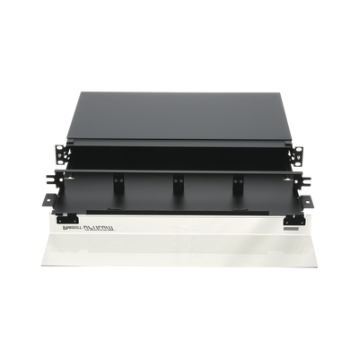 PANDUIT - Panel de Distribución de Fibra Óptica, Acepta 4 Placas FAP o FMP, Bandeja Deslizable, Hasta 48 Fibras, Color Negro, 1UR