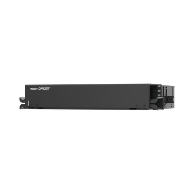 PANDUIT - Panel de Distribución de Fibra Óptica, Acepta 8 Placas FAP o FMP, Bandeja Deslizable, Hasta 96 Fibras, Color Negro, 2 UR