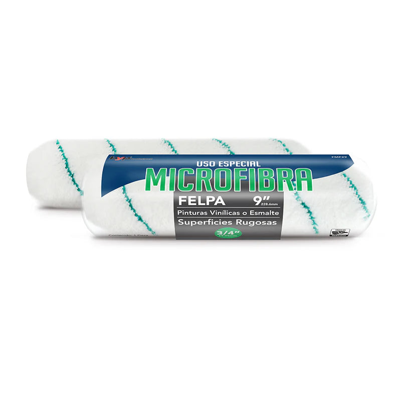 Felpa de microfibra de poliéster (Superficies lisas y rugosas) 9"x 3/4"